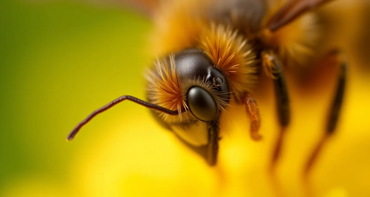 Detailed view of varroa mite on honeybee, illustrating EPA-registered treatment identification and compliance requirements.