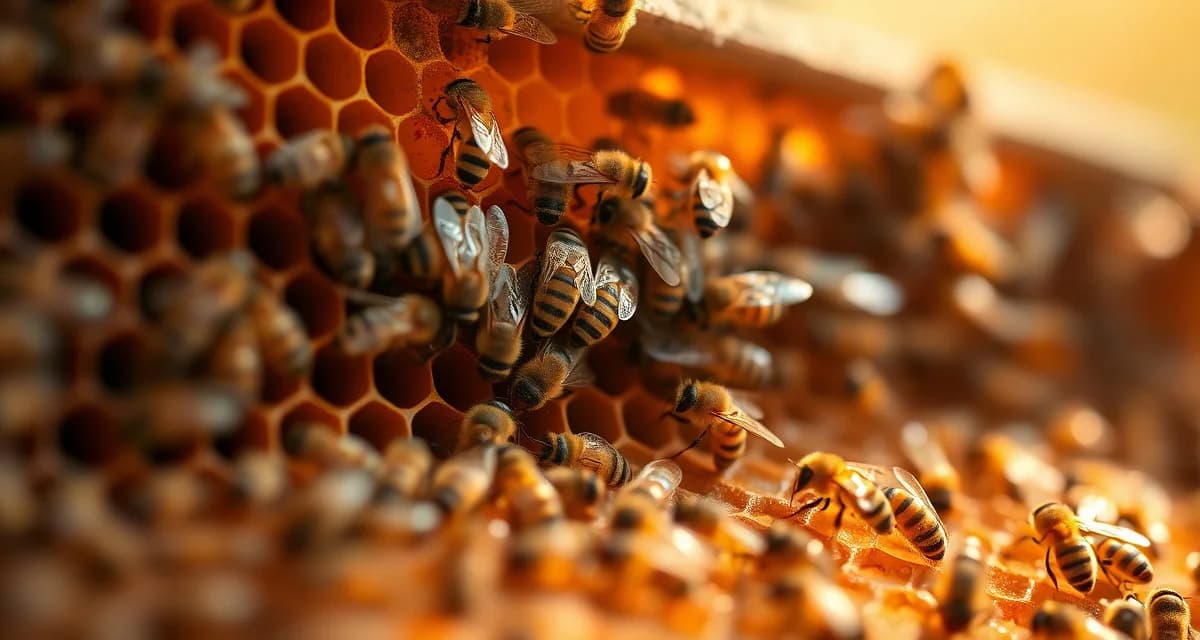 Honeycomb frame inspection showing varroa mites on bees during critical fall treatment window for hive management