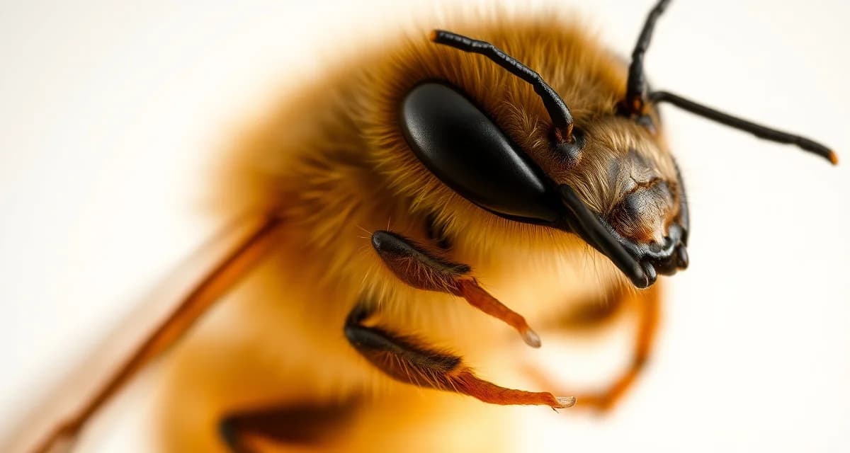 Microscopic view of varroa mite on honeybee showing stress stacking effect with Nosema infection in beekeeping colonies