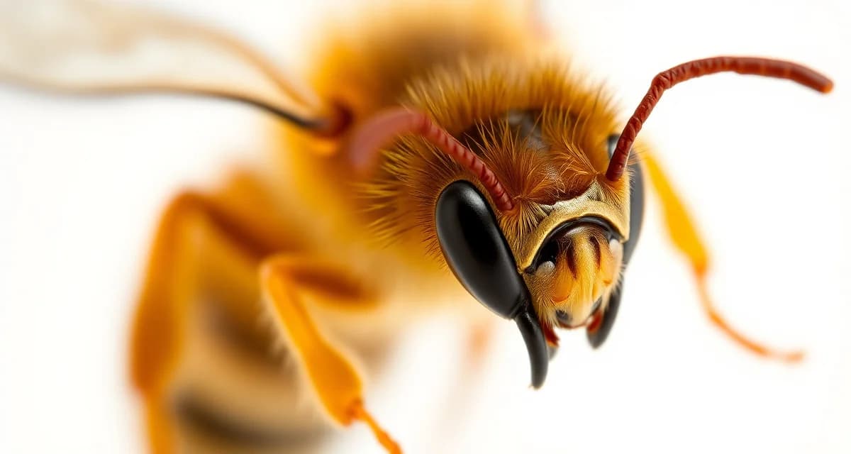 Microscopic close-up of varroa mite on honeybee demonstrating amitraz resistance monitoring for apiary management