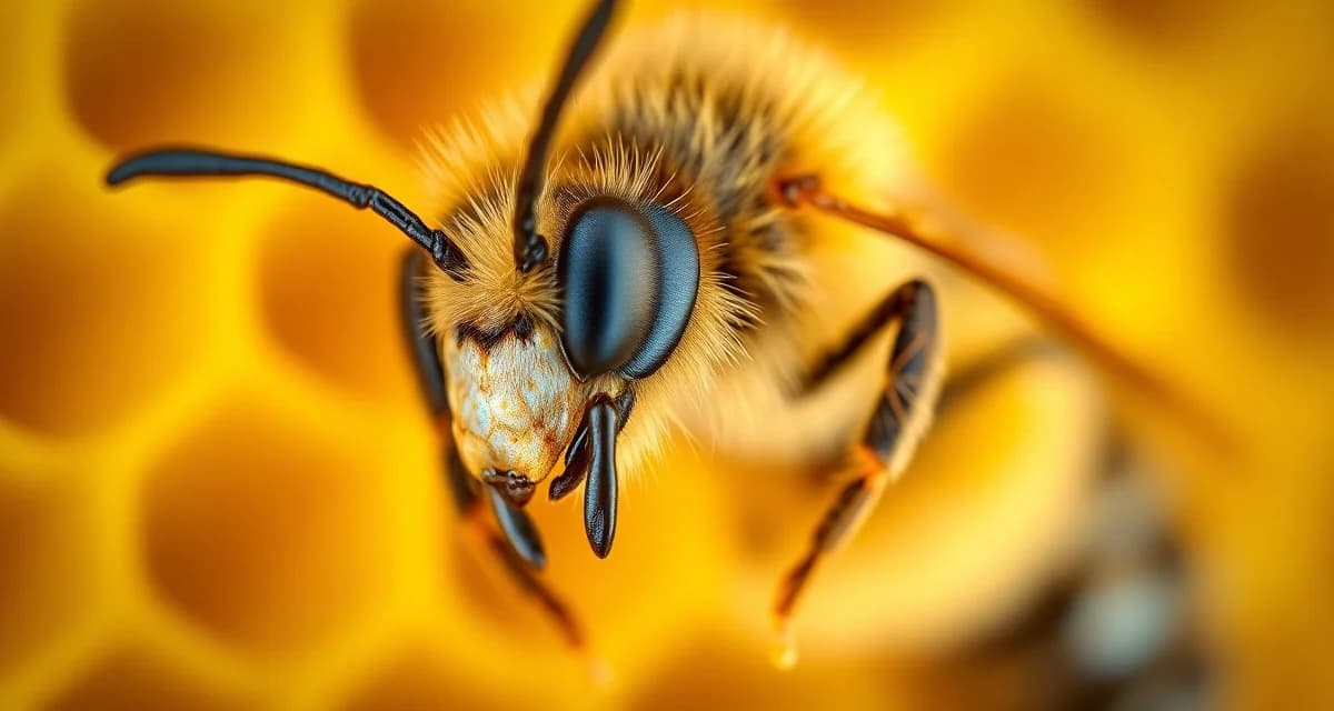 Varroa mite on honeybee showing combined pesticide and mite damage stress to colony health and winter survival rates