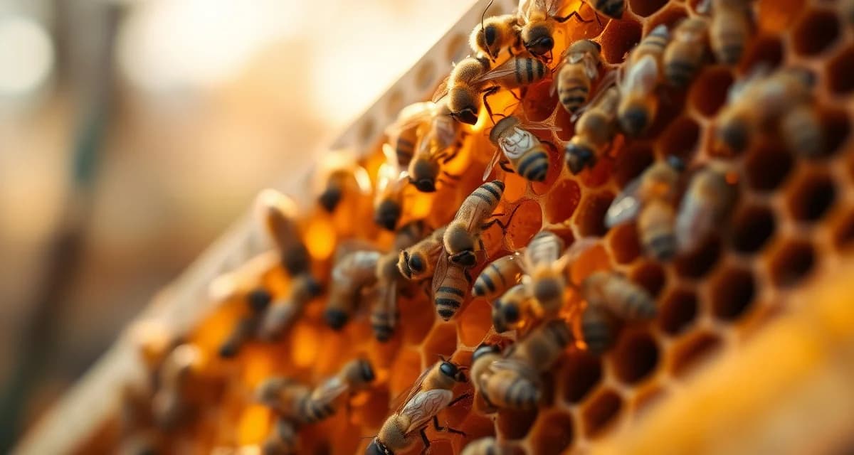 Varroa mites on honeybee frame during late October emergency treatment assessment and hive management.