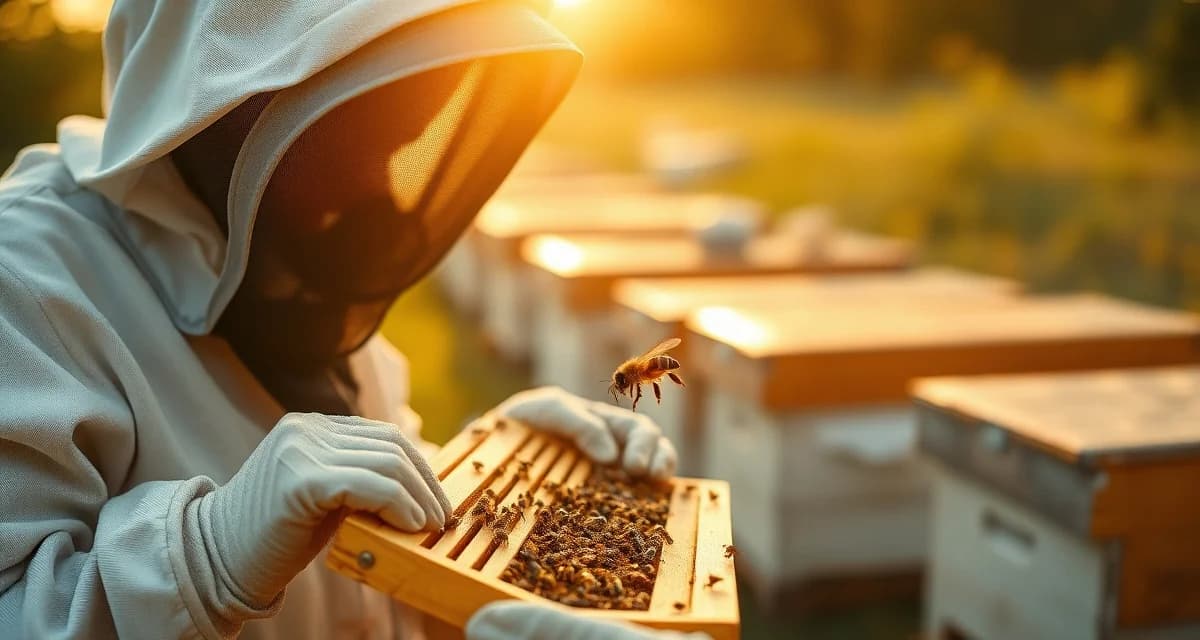 Beekeeper analyzing varroa mite treatment costs and efficacy rates for hive management decisions